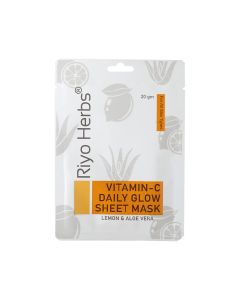 Riyo Herbs Vit C Daily Glow Face Sheet Mask ( Lemon & Aloe Vera)