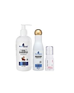 Hair Shampoo,Ayurvedic Hair Oil  & Multipeptide Serum