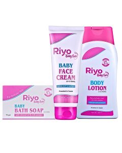 Riyo Herbs Baby Bath Soap, Baby Body Lotion & Baby Face Cream
