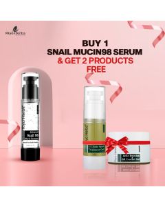 Buy 1 Snail Mucin98 Serum & Get Acne Spot Treatment Gel, Acne Eviction & Oil Control Gel Free